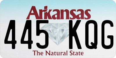 AR license plate 445KQG