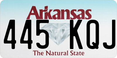 AR license plate 445KQJ