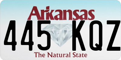 AR license plate 445KQZ