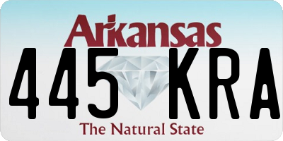 AR license plate 445KRA