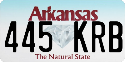 AR license plate 445KRB