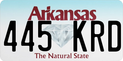 AR license plate 445KRD