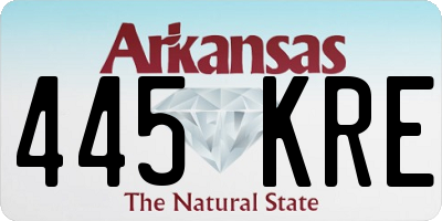 AR license plate 445KRE