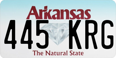 AR license plate 445KRG