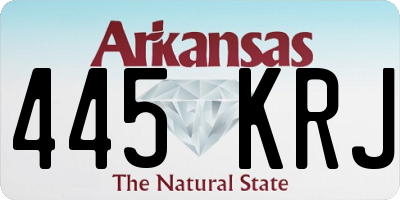 AR license plate 445KRJ