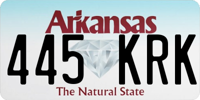 AR license plate 445KRK