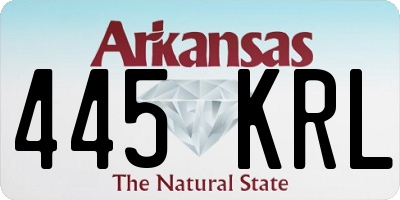 AR license plate 445KRL
