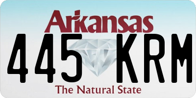 AR license plate 445KRM