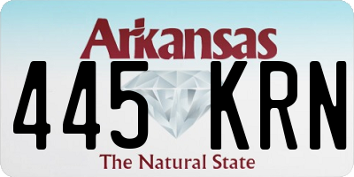 AR license plate 445KRN