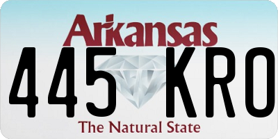 AR license plate 445KRO