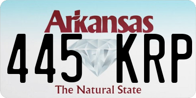 AR license plate 445KRP