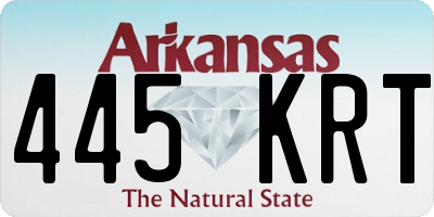 AR license plate 445KRT