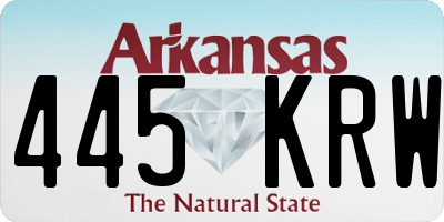 AR license plate 445KRW