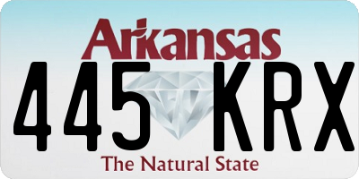 AR license plate 445KRX