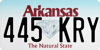AR license plate 445KRY