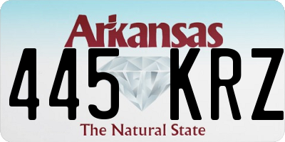 AR license plate 445KRZ