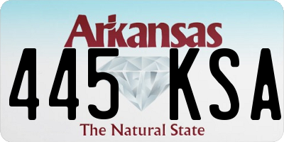 AR license plate 445KSA