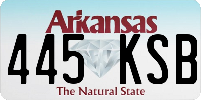 AR license plate 445KSB