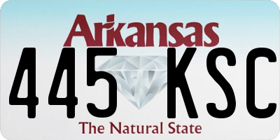 AR license plate 445KSC
