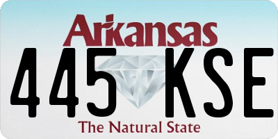 AR license plate 445KSE