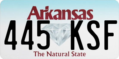 AR license plate 445KSF