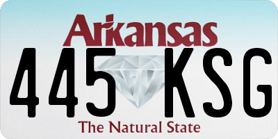 AR license plate 445KSG