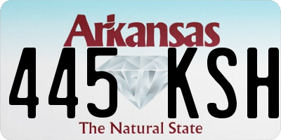 AR license plate 445KSH