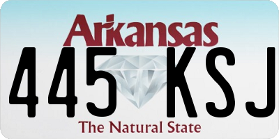 AR license plate 445KSJ