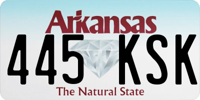 AR license plate 445KSK