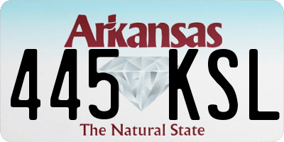 AR license plate 445KSL