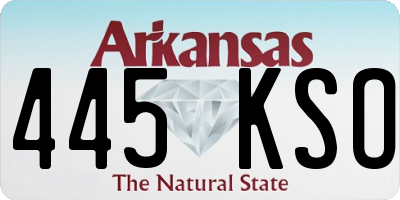 AR license plate 445KSO