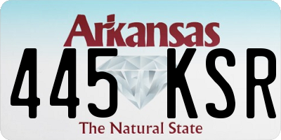 AR license plate 445KSR