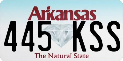 AR license plate 445KSS