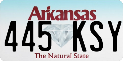 AR license plate 445KSY