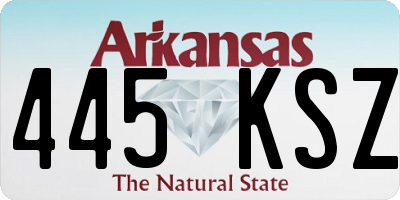 AR license plate 445KSZ