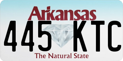 AR license plate 445KTC