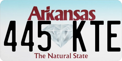 AR license plate 445KTE