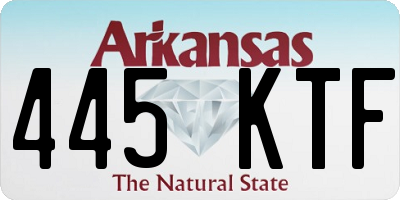 AR license plate 445KTF