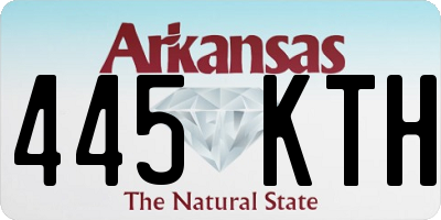 AR license plate 445KTH