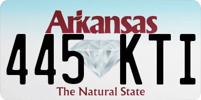 AR license plate 445KTI