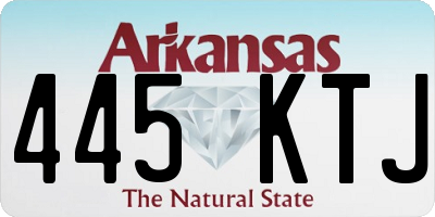 AR license plate 445KTJ