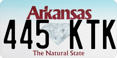 AR license plate 445KTK