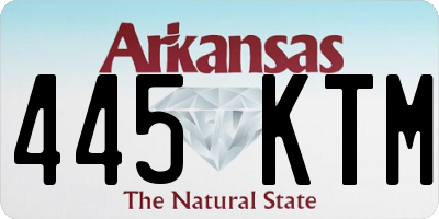 AR license plate 445KTM