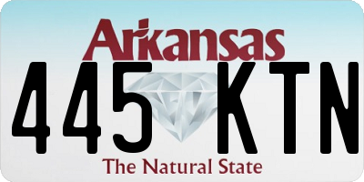 AR license plate 445KTN