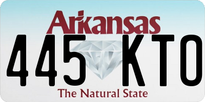 AR license plate 445KTO