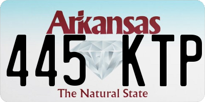 AR license plate 445KTP