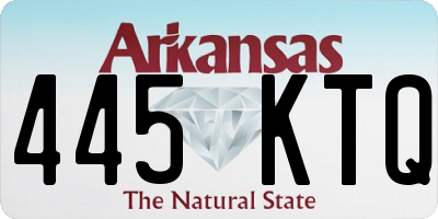 AR license plate 445KTQ
