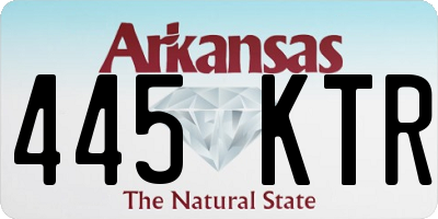 AR license plate 445KTR