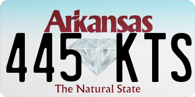 AR license plate 445KTS