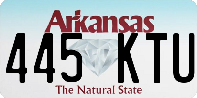 AR license plate 445KTU